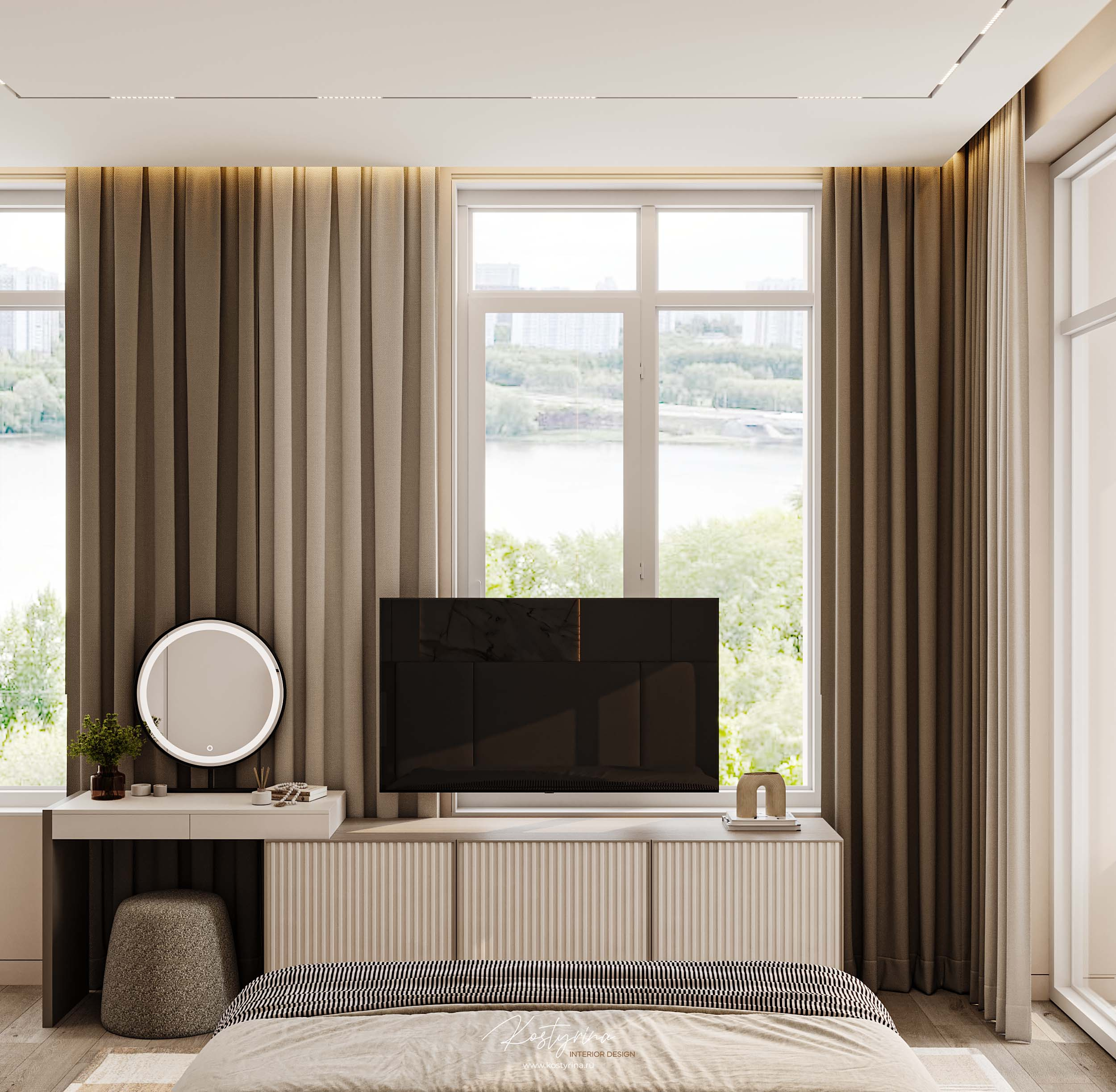 Светлая квартира у реки в ЖК «NOW» 95 м²