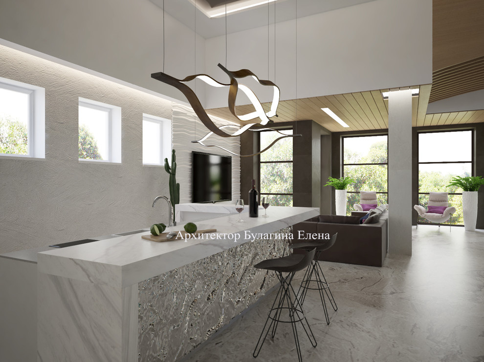 Спа-зона с бассейном в загородном доме
