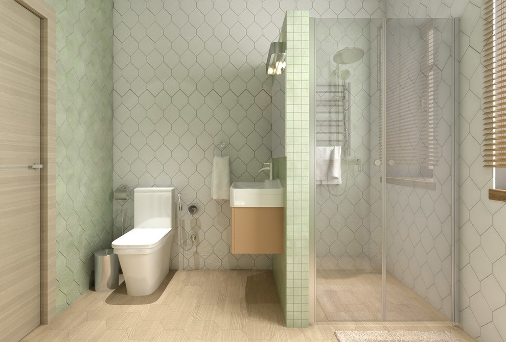 Гостевой санузел. Дом в пос. Михайловка Green.