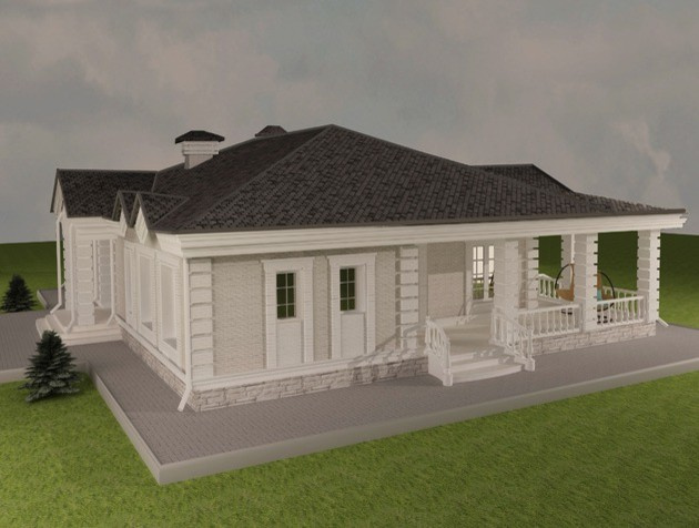 Одноэтажный коттедж