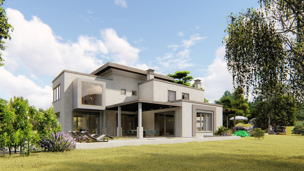 Современный загородный дом с элементами Ар-деко