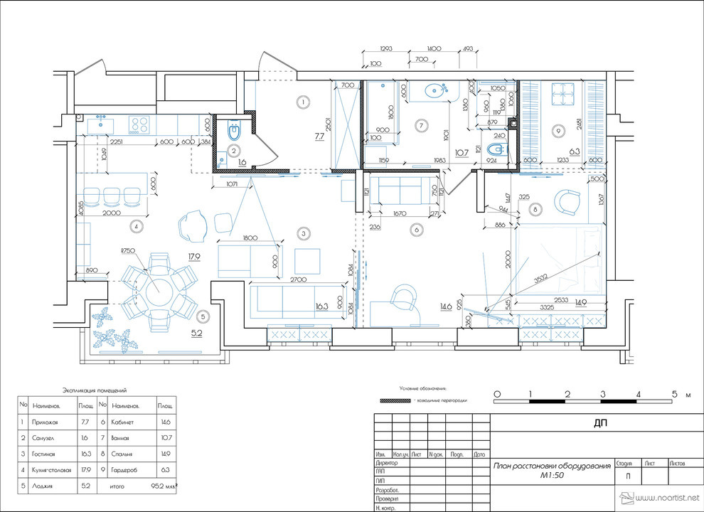 Петровский пр., 5 «OSTROV» [Concept#2] Квартира 95.5 м²