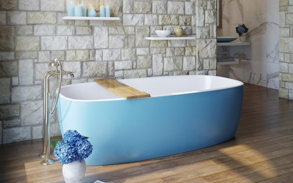 Coletta Jaffa Blue Цветная Каменная Ванна от Viva Lusso