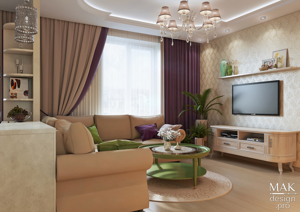 Интерьер 3к квартиры 85 м2 в Кольцово