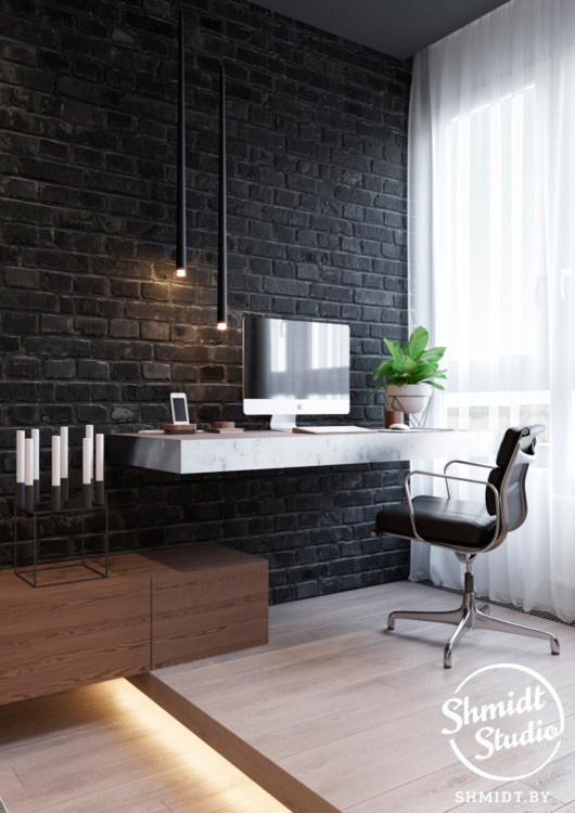 Проект интерьера "Black", Минск, 75м.кв