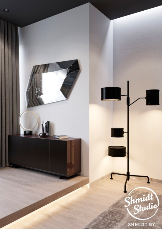 Проект интерьера "Black", Минск, 75м.кв