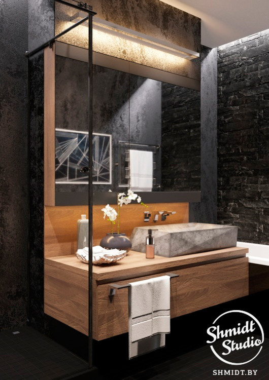 Проект интерьера "Black", Минск, 75м.кв