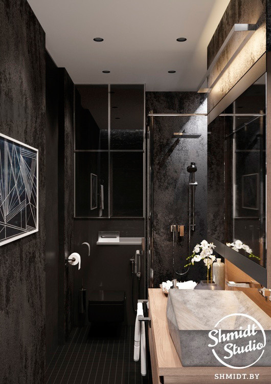 Проект интерьера "Black", Минск, 75м.кв
