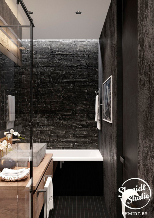 Проект интерьера "Black", Минск, 75м.кв