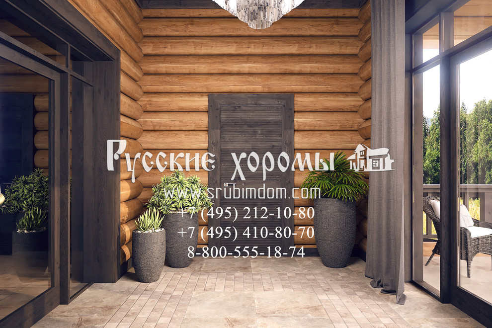 Дизайн прихожей в деревянном доме