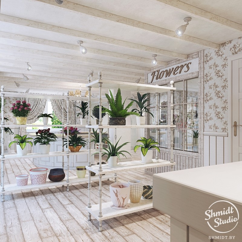 Проект цветочного магазина ArtFlora в Минске, 80 м.кв.