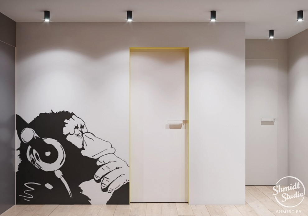 Проект интерьера "Black wall", Минск, 53 м.кв.