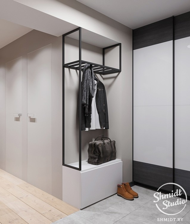 Проект интерьера "Black wall", Минск, 53 м.кв.