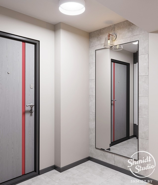 Проект интерьера "Black wall", Минск, 53 м.кв.