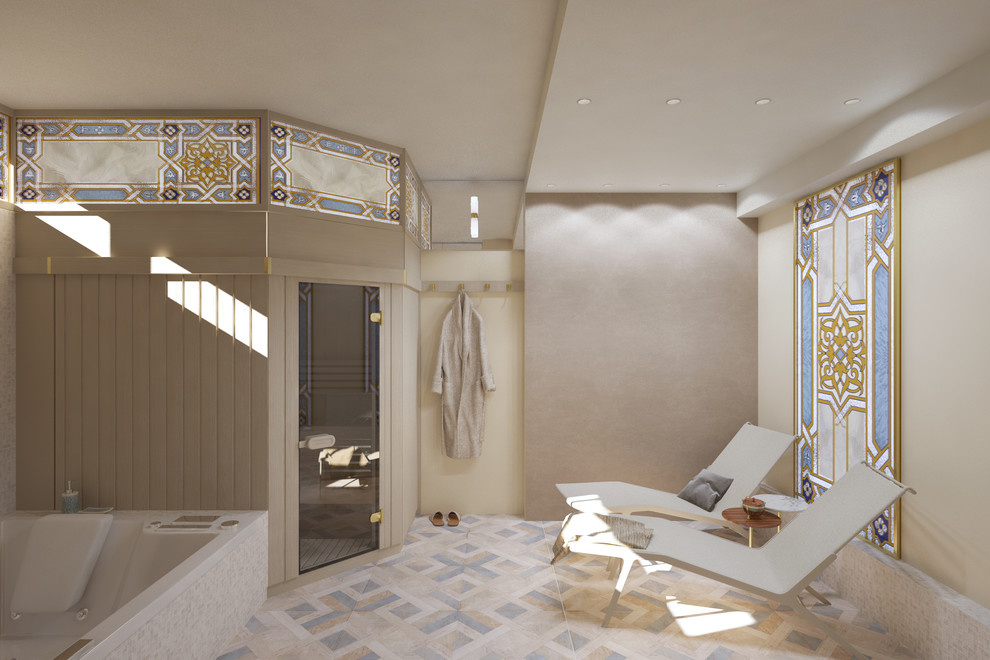 Сауна с восточными витражами