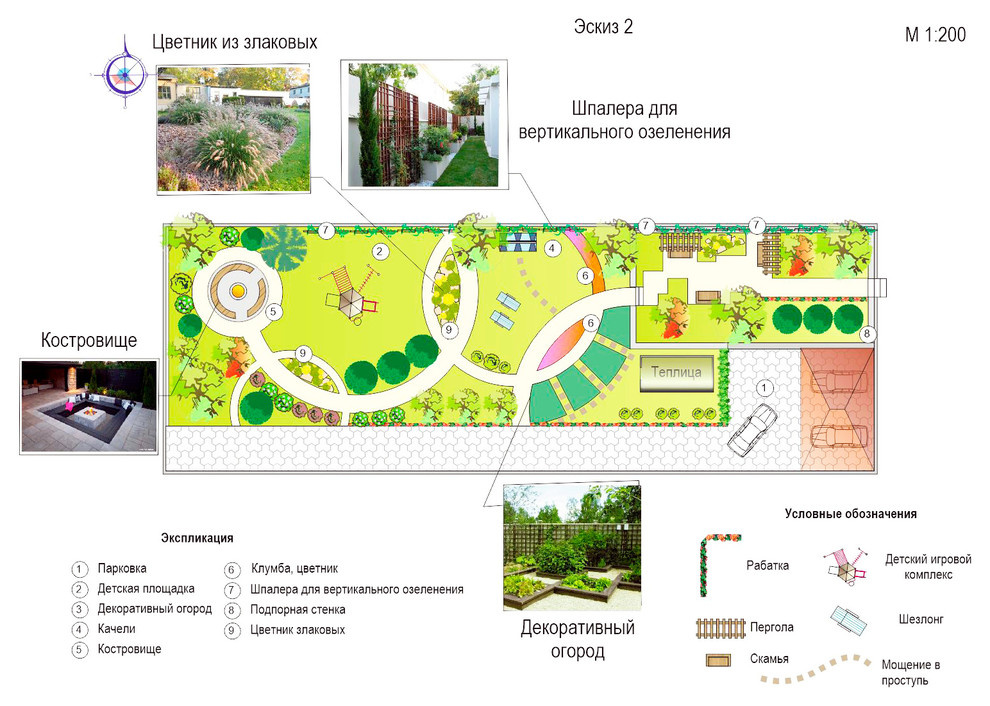 Эскизный проект ландшафтного благоустройства участка д.Кисловское