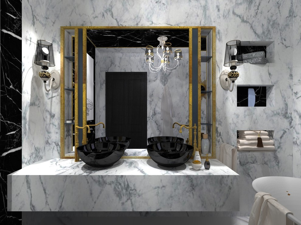 Bathroom classic style in Saint - Petersburg