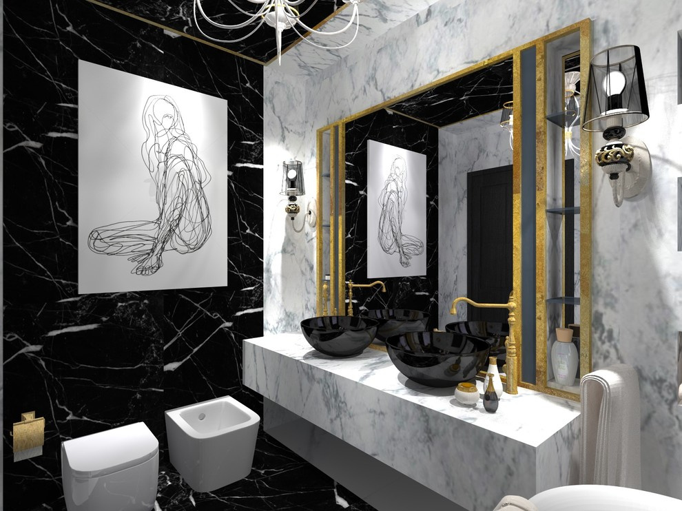 Bathroom classic style in Saint-Petersburg