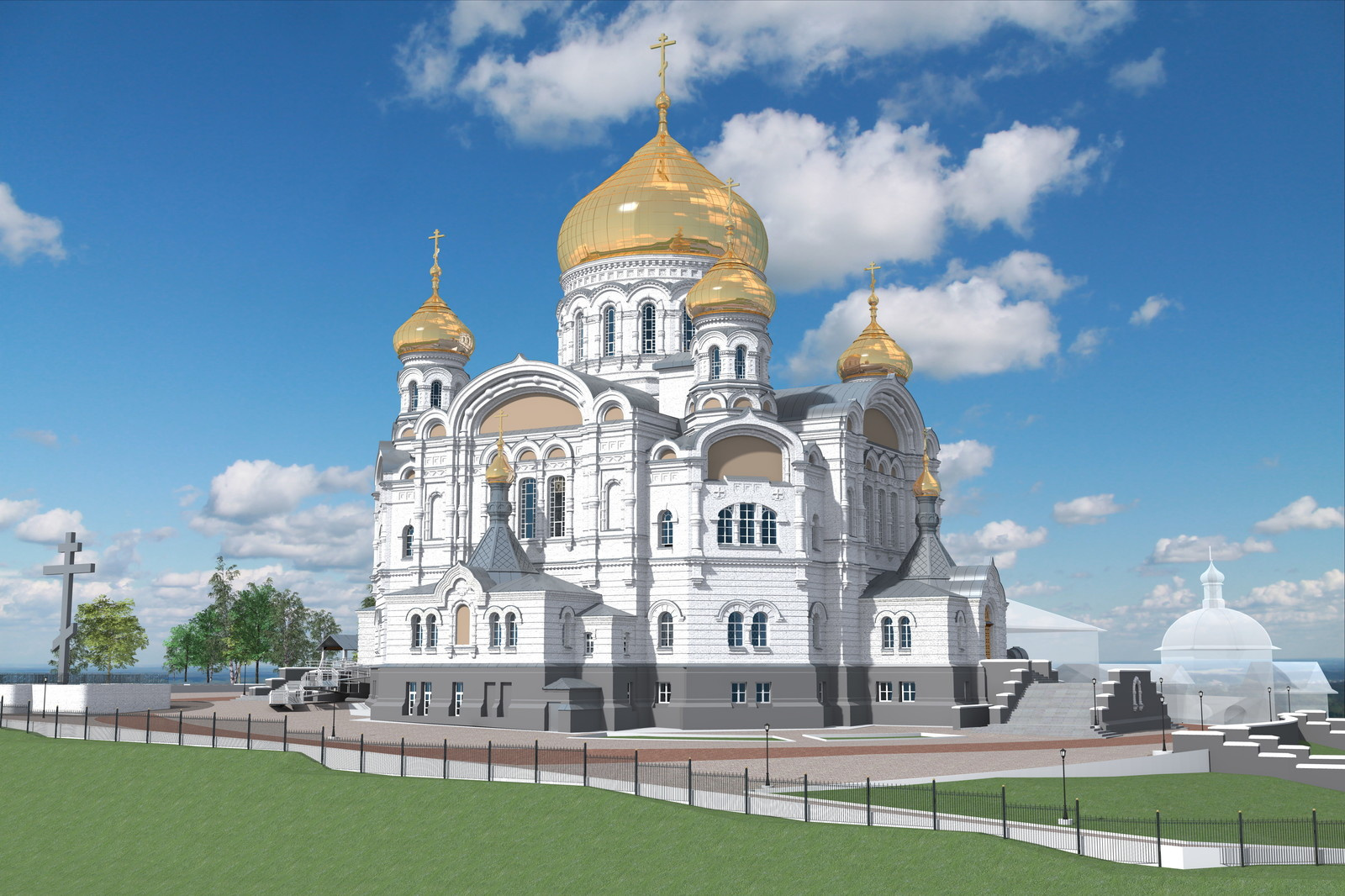 «Монастырь Свято-Николаевский (Белогорский): Собор Крестовоздвиженский» в д. Бел