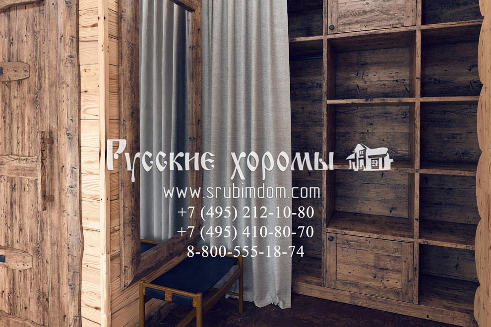 Дизайн раздевалки в кедровой бане