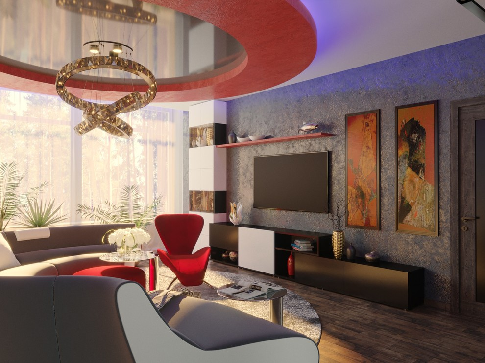 Дизайн интерьера холла в коттедже 450 м2
