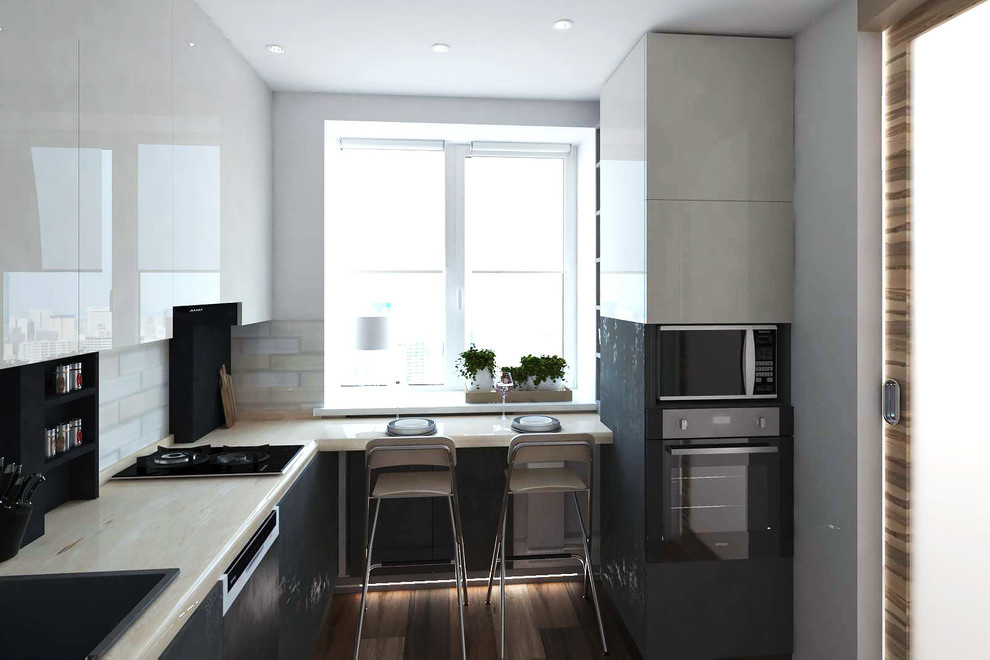 Маленькая кухня с элементами Loft
