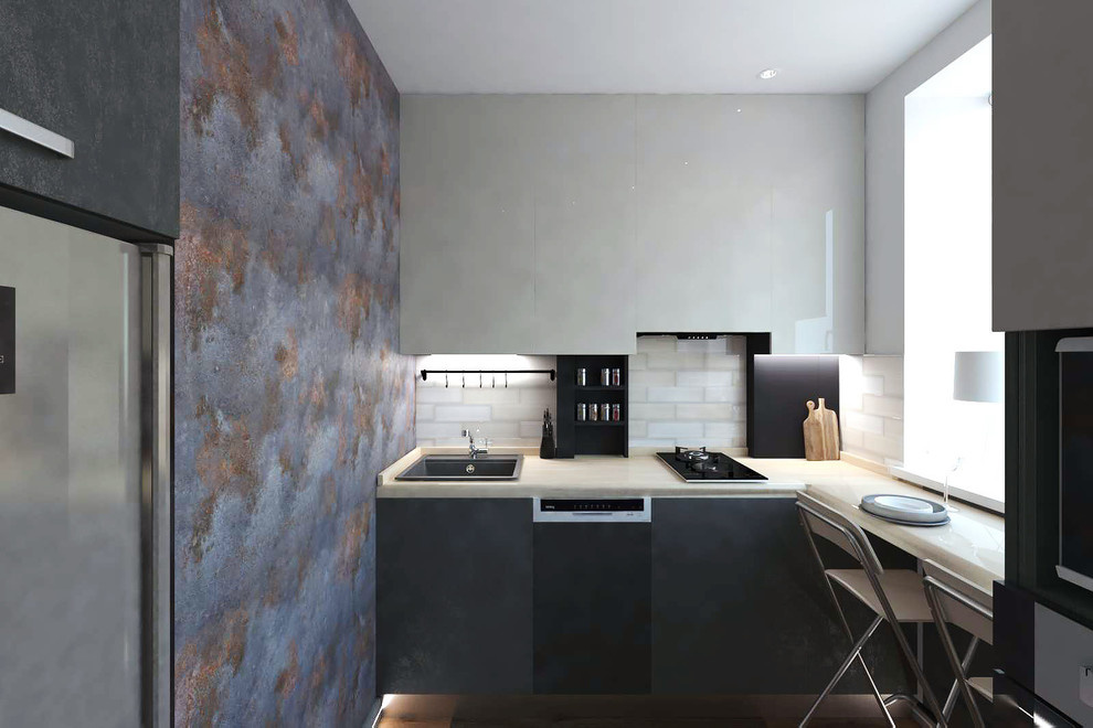 Маленькая кухня с элементами Loft