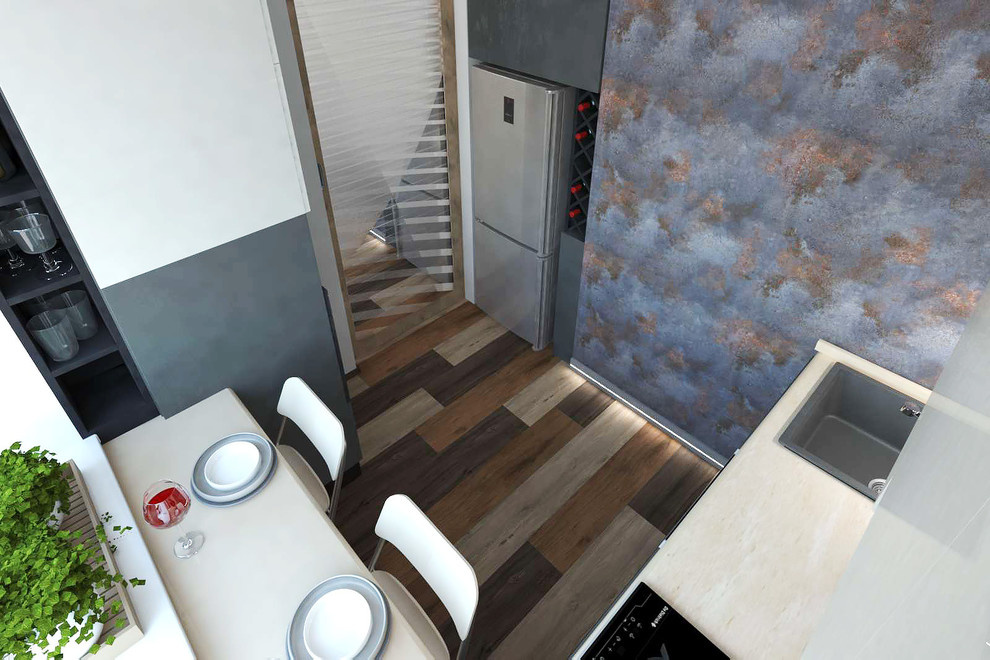 Маленькая кухня с элементами Loft