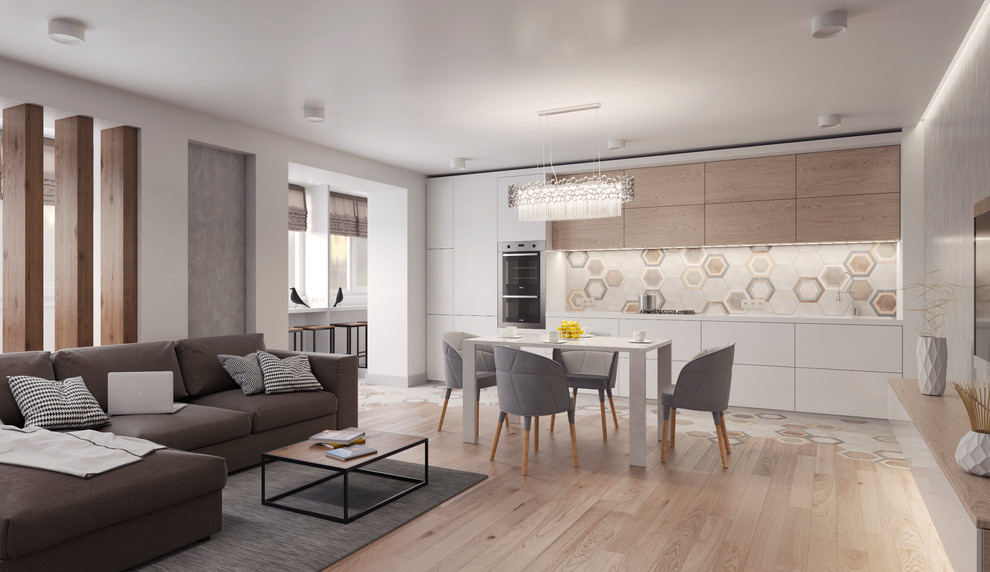 Обложка проекта: Дизайн интерьера трёхкомнатной квартиры 108 м²