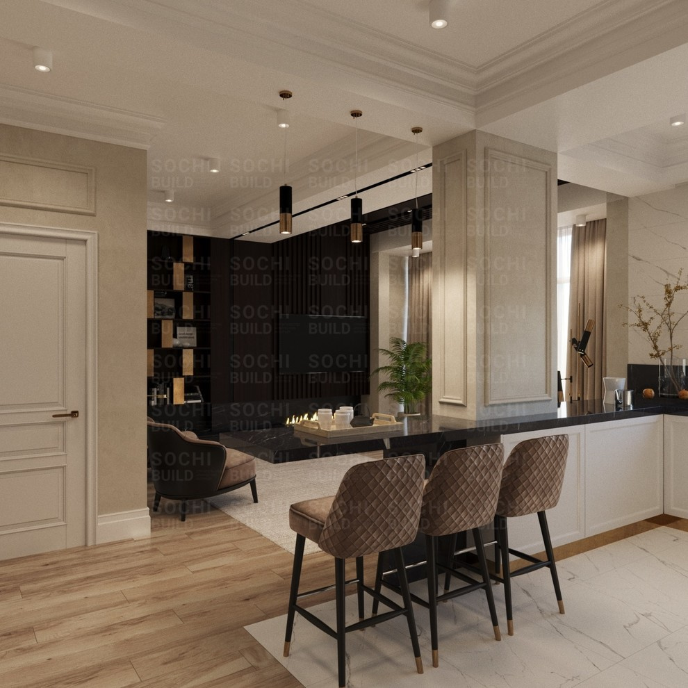 Квартира в ЖК «Посейдон», 88м², стиль: современная классика. Сочи