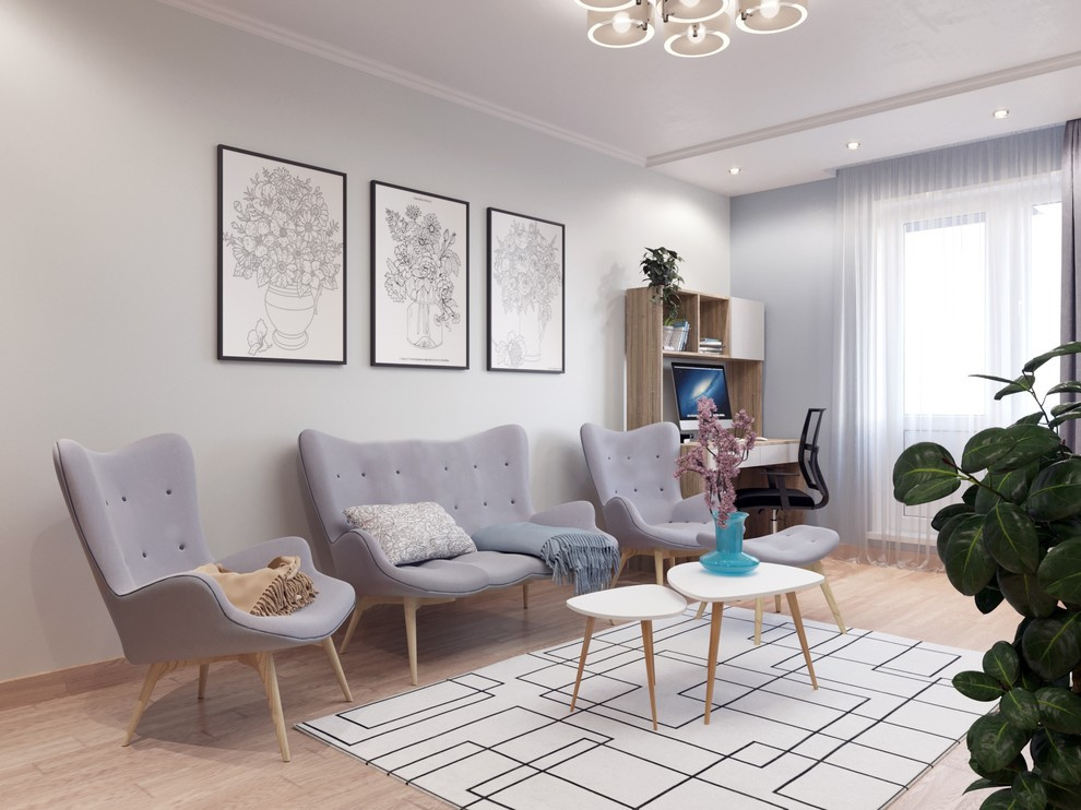 Дизайн проект трешки. Площадь 79.5м².