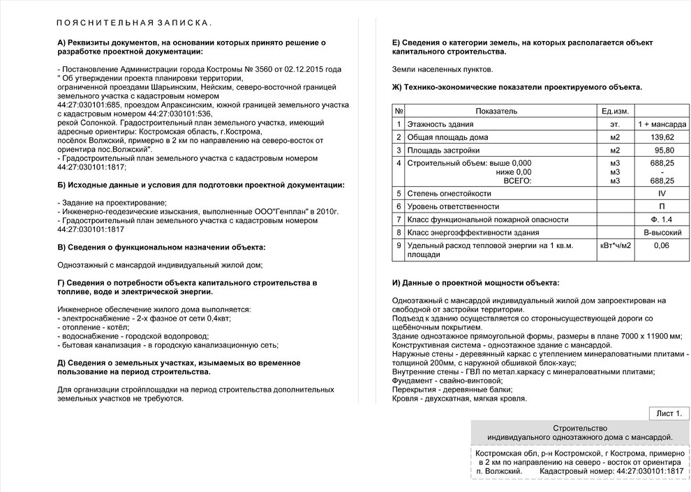 Дом с мансардой