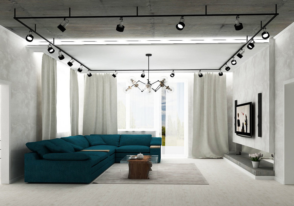 Гостиная, кухня, столовая в стиле LOFT