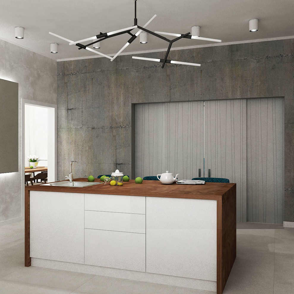 Гостиная, кухня, столовая в стиле LOFT