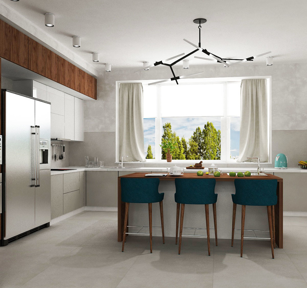 Гостиная, кухня, столовая в стиле LOFT