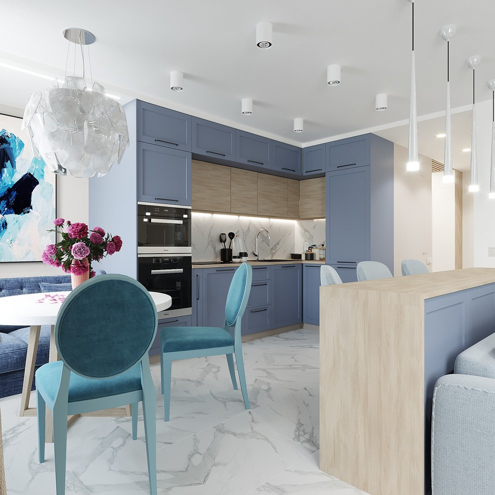 Кухня-гостиная в современной классике