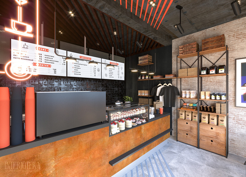 Дизайн интерьера кофейни «Coffee face» в Санкт-Петербурге