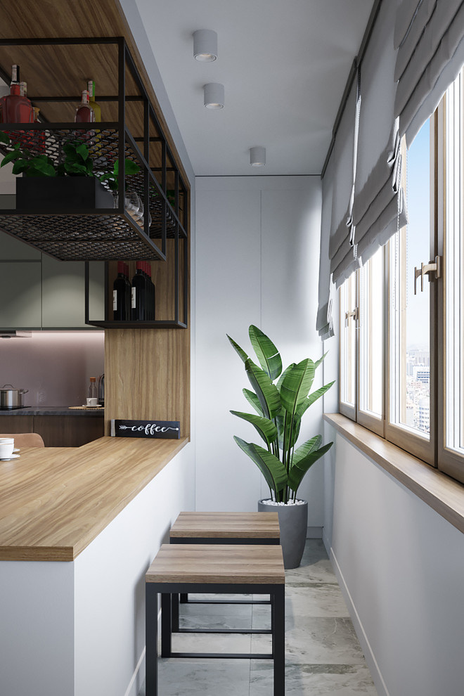 Квартира с барной стойкой. В доме серии И-522А