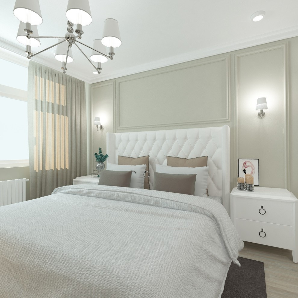 Спальня с гардеробом в современном стиле