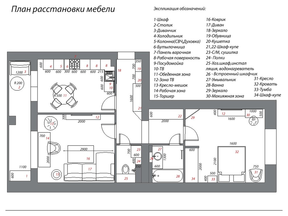 Квартира 76 м2. в современном стиле с элементами сканди.г.Киров.ул.Советская