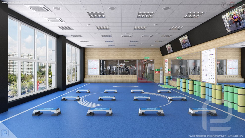 Зал групповых занятий GYM series XENON-TOMAHAWK