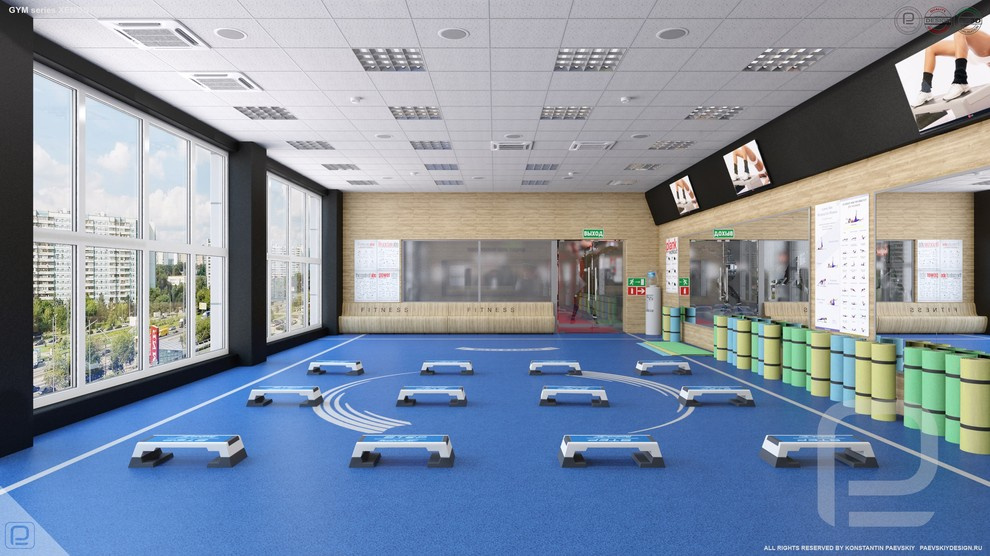 Зал групповых занятий GYM series XENON-TOMAHAWK