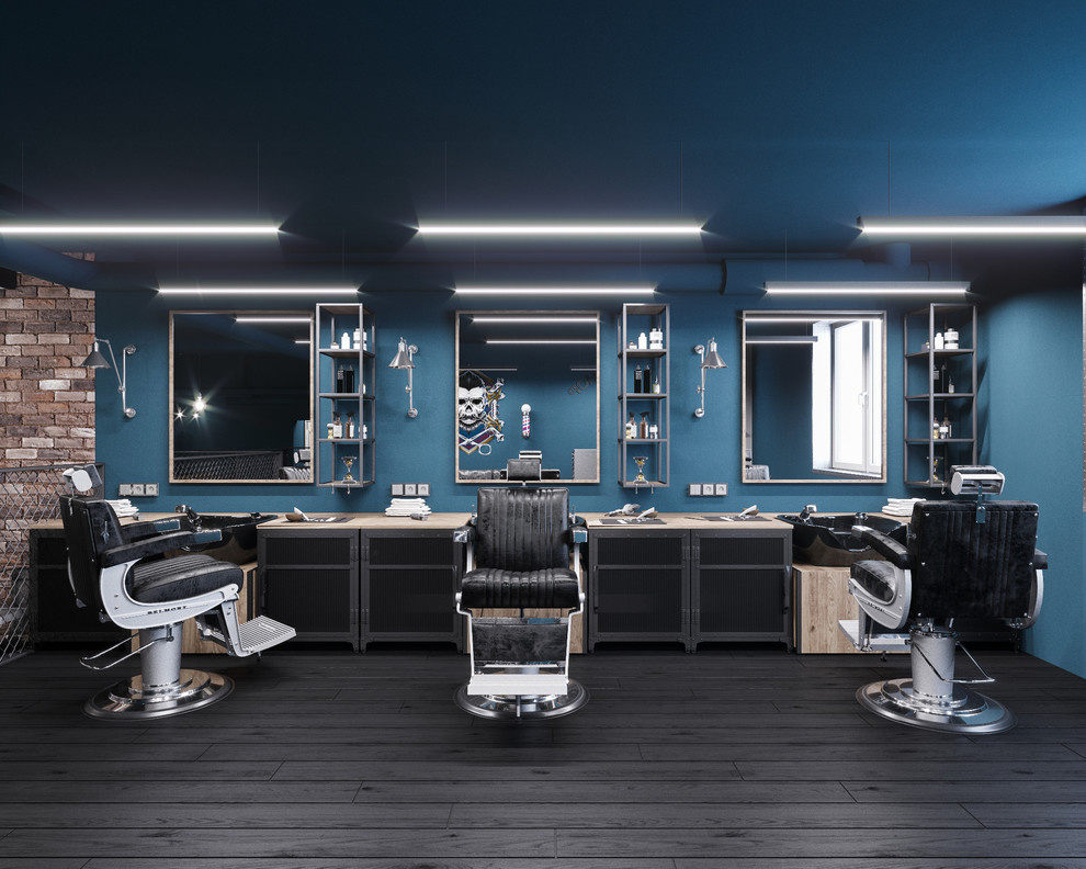 Barber shop in loft style