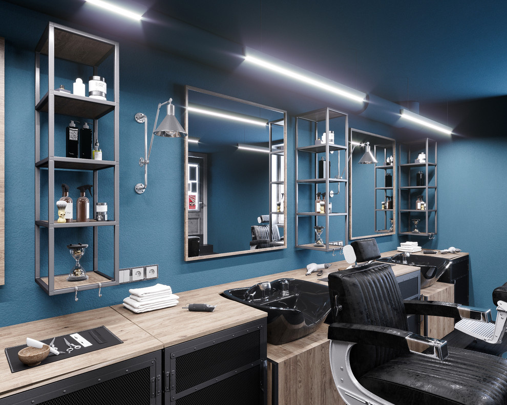 Barber shop in loft style
