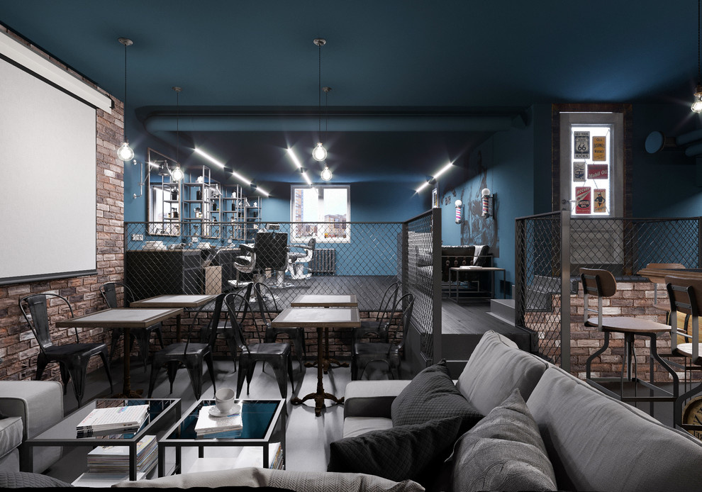 Barber shop in loft style