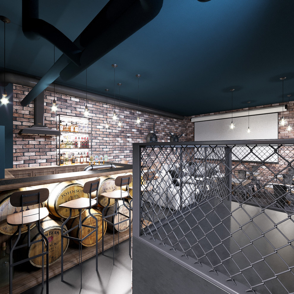 Barber shop in loft style