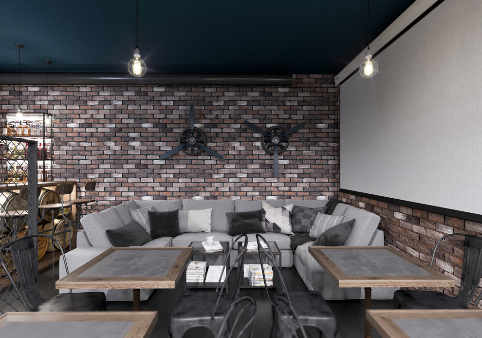 Barber shop in loft style