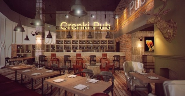 Grenki Pub в аэропорту Внуково