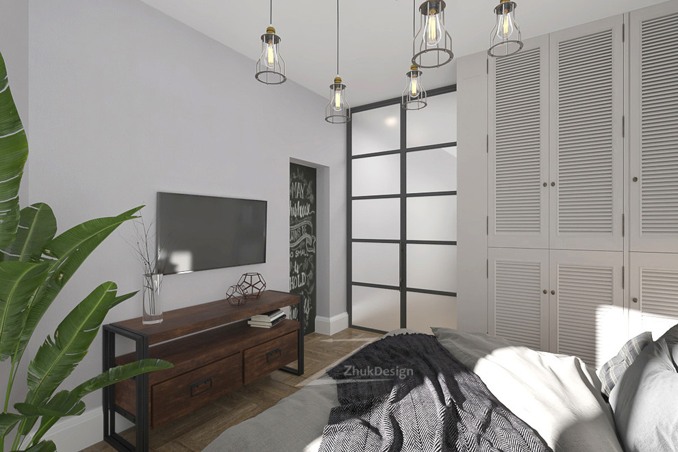Дизайн однокомнатной квартиры в скандинавском стиле и loft