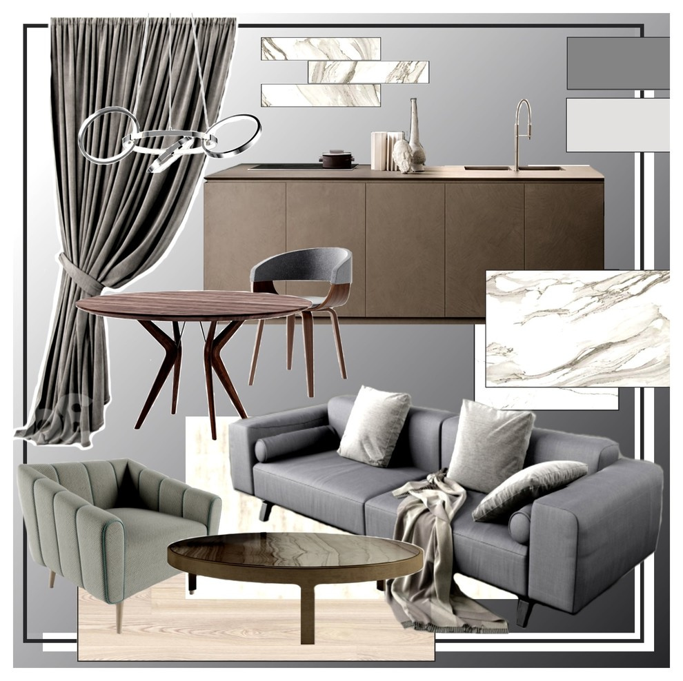 проект квартиры "АДЕЛИНА" moodboard